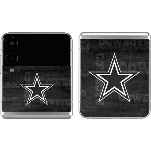 NFL Dallas Cowboys Black & White Galaxy Z Flip4 5G Skin